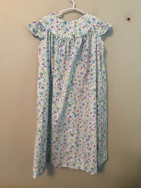 Classic Whimsy Blue and Green Floral Dress